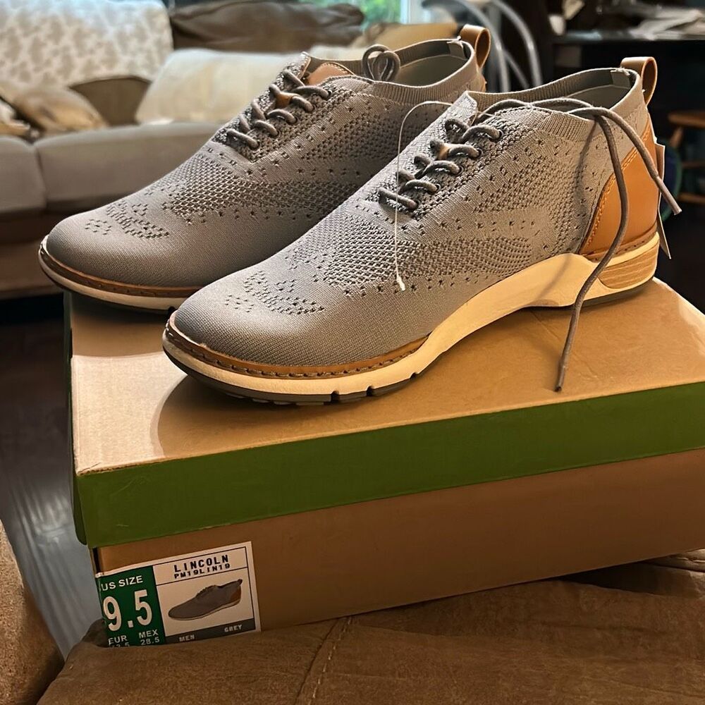 Jambu J‎ SPORT Men's Lincoln Oxford Shoes Grey. Size 9.5. New in Box